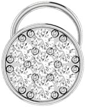 BuyByClick 925 Sterling Silver Nosepin Stud with White Gold Plated Beautiful White Swarovski Crystals For Women