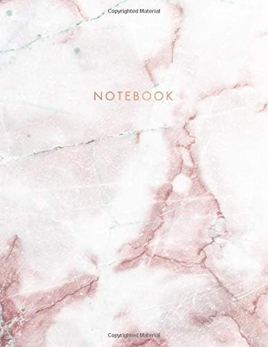 Notebook: Rose Pink Marble with Gold Inlay and Lettering - Marble & Gold Notebook | 150 College-ruled Pages | 8.5 x 11 - A4 Size (Office & School ... (Journal, Notebook, Diary, Composition Book))