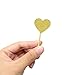 Honbay 40PCS Glitter Heart Cupcake Toppers Birthday Cake Decoration Food Picks Wedding Party Baby Shower Supplies