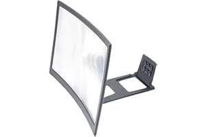 ERINGOGO Cellphone Screen Enlarger Curved 12In Display Magnifier with ABS Stand Holder for Smartphone Gaming