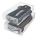 8 Pack Long Boot-Size Clear Foldable Plastic Storage Box Container for Closet Organizer