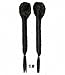 FESHFEN Long Cute Fishtail Braided Ponytail Clip in/on Braided Rope Hair Chignon Drawstring Braid Fishtail Plait Ponytail Hair Extensions Hairpiece 50cm 19 Inch 130g-1# Jet Black