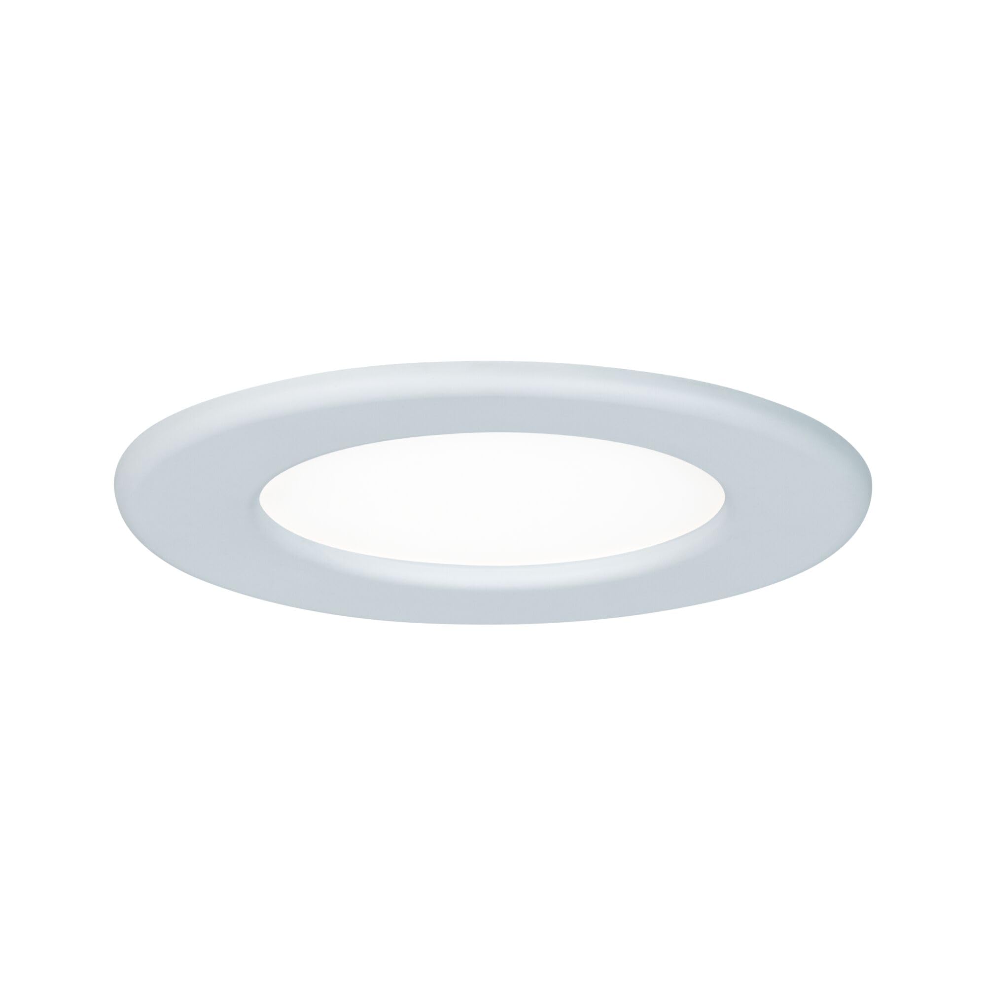 Paulmann 92058 Round Recessed Panel Ceiling Light 6 W Light 4000 K Neutral White LED Panel White IP44 Splashproof Includes Bulb Recessed Light Plastic 6 W