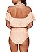 Vsecrety Two Piece Women's Halter Off the Shoulder Flounce Swimsuits High Waisted Bikini Sets(Pink,L)