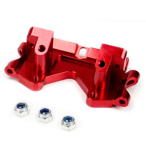 Atomik RC Alloy Front Lower Bulkhead, Red fits the Traxxas 1/10 Slash and Other Traxxas Models - Replaces Traxxas Part 2530