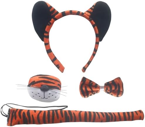 Pack De Diadema De Orejas De Vaca Y Cola Esponjosa | Accesorios De Cosplay Para Disfraces Y Fiestas Temáticas