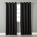Best Home Fashion Thermal Insulated Blackout Curtains - Antique Bronze Grommet Top - Black - 52