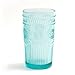 The Pioneer Woman Adeline 16-Ounce Emboss Glass Tumblers, Set of 4 (Turquoise)