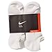 Nike Men's Dri-Fit Cushioned No-Show Socks Large (shoe size 8-12) (White)