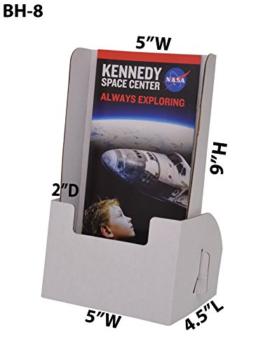 Marketing Holders Cardboard Brochure Tr Fold Holder 5" x 9" Leaflet Countertop Displays Trade Show Expos Disposable Table Display Qty 1