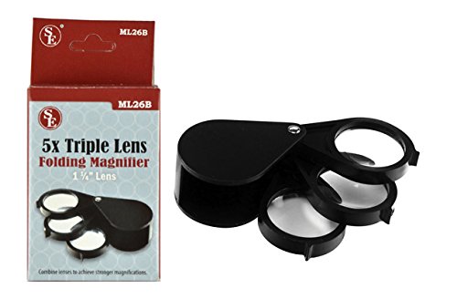 SE ML26B Loupe - Triple, Folding, 5x Each, 23m
