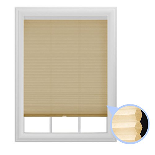 Trimmable Light Filtering Cordless Cellular Window Shade, 36 by 64-Inches - Ivory