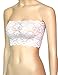 Women's Plus Size Floral Lace Unlined Bandeau Tube Tops Stretchy Strapless See Through Bras