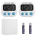 Sminiker Professional 2pcs Countdown Timer Magnetic Digital Kitchen Timer for Cooking Large LCD Display Batteries Included