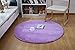 YJ.GWL Fluffy Round Rug Nursery Rug, Purple Circle Rug Kids Rug, 4 x 4 Feet