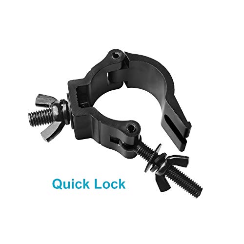 10 Pack Clamps Fit 35-40mm OD Pipe 1.38-1.58 Inch DJ Lighting Mount Quick Lock Duty 220 Lbs Aluminum Alloy 6061 - Thumbnail 3