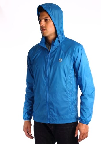Noble Mount Men's Active Air-Weight Windbreaker Packable Jacket - Blue - Medium - Thumbnail 3