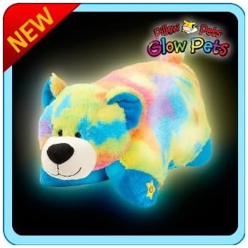 Amazon Com Pillow Pets Glow Pets Bear 15 Inches Toys Games