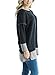 LOSRLY Women Casual Long Sleeve Two Tone Color Block Pullovers Sweatshirt Loose Tunic Tops with Side Slit