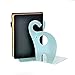 Dxhycc 1pair Blue Cute Elephant Nonskid Bookends Book Rack Book Organizer Bookend Art