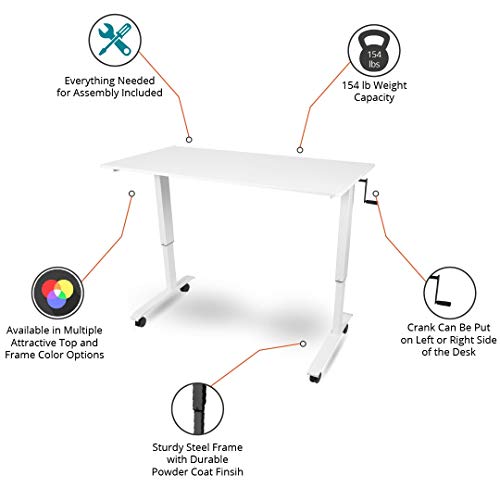 Stand Up Desk Store Crank Adjustable Height Rolling Standing Desk
