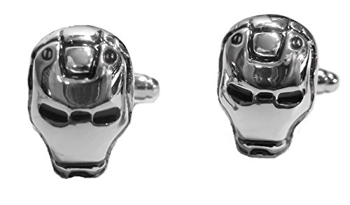 Marvel Comics IRON MAN Helmet Silvertone CUFFLINKS