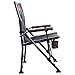 Timber Ridge Camping Chair Ergonomic High Back Support 300lbs with Carry Bag Folding Quad Chair Outdoor Heavy Duty, Padded Armrest, Cup Holder