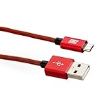 Mitz Micro USB Charge Sync Data Cable 2M Red