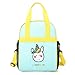 mommore Portable Unicorn Lunch Bag Insulated Lunch Tote Bag, Green