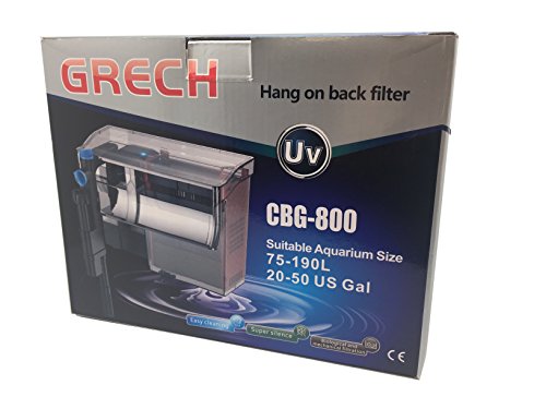 GRECH CBG-800 5W UV Sterilizer Hang-On Back Filter, 20-50 gallon/211 GPH - Thumbnail 4