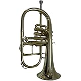 OSWAL Bb/F Silver Nickel 4 Valve Flugel Horn+W/Case+Mouthipiece