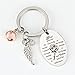 Bestwick MASOP VOGU Serenity Prayer Christian Keychains for Women Pray Stainless Steel Keychain Keyring Christmas Gifts