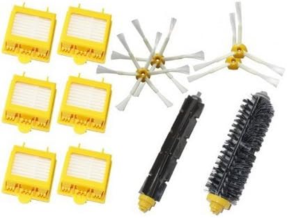 TOP-MALL Replacement Kit Vacuum Cleaner Accessory Kit Include Hepa Filters & Side Brushes & Flexible Beater Brush & Bristle Brush for iRobot Roomba 700 Series 760 770 780 790