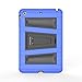 MoKo Case Fit iPad Mini 3/2/1, Silicone + Black Hard Polycarbonate Protector with Foldable Stand Cover Case Compatible with Mini 3, Mini 2 and Mini (2012 1st gen), BLUE (Will not fit iPad Mini 4)