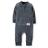 Carter's Baby Boys' Graphic Terry Romper (Baby) - Heather
