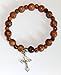 LION OF JUDAH MARKET Olive Wood Jerusalem Rosary Bracelets From the Holy Land with Silver Crucifix