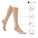 Fytto 1020 Opaque Compression Socks for Professionals 15-20 mmHg - Graduated Medical Support for Flight, Travel, DVT and Edema - Large, Nude