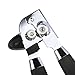 VCOO Can Opener, Professional Heavy Duty Stainless Steel Manual Can Opener - Ergonomic Anti Slip Design, Safety Smooth Edge, Black