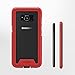 ZIZO ION Series for Samsung Galaxy S8 Plus Case Military Grade Drop Tested with Tempered Glass Screen Protector RED Clear