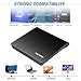 Haiway External CD/DVD Drive for Laptop, Type C USB 3.0 Portable CD Drive Slim CD DVD ROM Rewriter Burner Player for Laptop Desktop MacBook PC Windows Linux Mac OS
