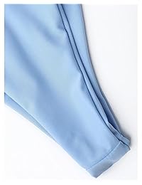 ZAFUL traje de baño de dos piezas para mujer, traje de baño de color sólido