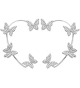MJartoria Butterfly Earrings for Women Girls Ear Cuff Earrings Wrap Crawler Earrings No Piercing ...