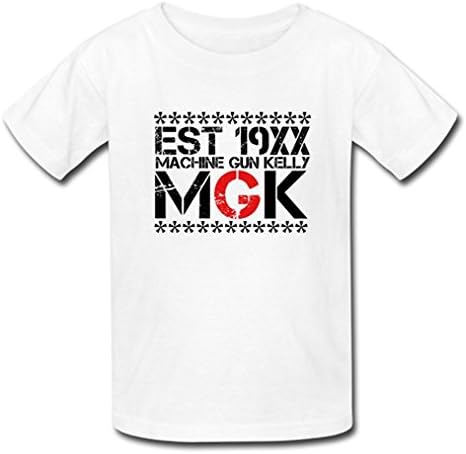 BOLALA Custom Men's MGK EST 19XX Machine Gun Kelly T-shirt Tshirt White XL