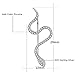 Snake Ear Climber Earrings Cubic Zirconia 925 Sterling Silver Ear Crawler Cuffs Earrings for Women Gift (Rose-Gold)