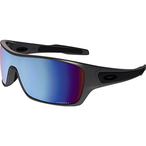Oakley Men's Turbine Rotor Polarized Iridium Rectangular Sunglasses, Steel, 32 mm
