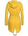 Beyove Women Rain Jacket Hooded Coat with Pockets Outdoors Yellow S