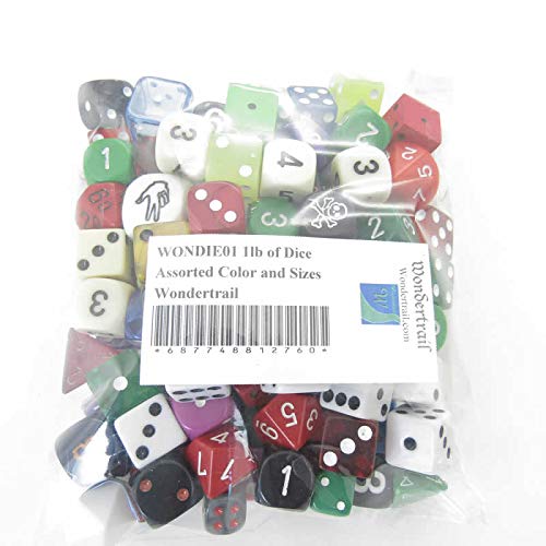 1lb of Dice Assorted Color and Sizes Wondertrail