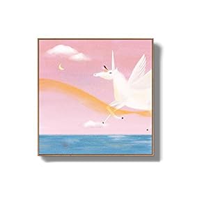Framed Canvas Wall Art for Living Room, Bedroom Story Cartoon Princess Canvas Prints for Home Decoration Ready to Hanging - 16x16 inches
