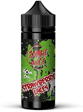 Zombie Juice E-Liquid 3 x 100ml (300ml) Strawberry Laces e Liquid | Strong E-Liquid Flavour Made from Premium UK Vape Ingredients | Vape Juice for Electronic Cigarette, E Shisha or Sub Ohm Tanks
