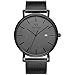 Vigor Rigger Mens Analog Quartz Watches Minimalist Ultra Thin Watches for Men Women with Date Display